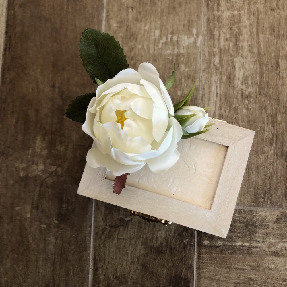 Boho ring box for wedding